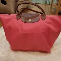 ราคา LONGCHAMP LE PLIAGE สีชมพูบานเย็น มือ2 ของแท้ 100% (6476131642)