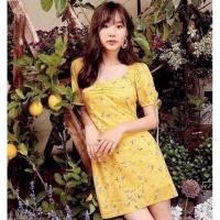 ราคา มินิเดรสสีเหลืองลายดอก (3349719054)