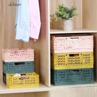 ราคา DELMER ลังเก็บของแบบพับได้, INS ตะกร้าเก็บแบบพับได้, ประหยัดพื้นที่สีสันสดใส S/M/L ลิ้นชักพลาสติก Organizer Case ห้องครัว (57311410574)