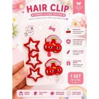 ราคา ชุดกิ๊บติดผมเชอร์รี่สตาร์ 5 ชิ้นน่ารักน่ารักสีสันสดใส (56010604668)