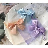 ราคา HP ถุงผ้า หูรูด ผ้าแก้ว ติดโบว์ ใส่ของขวัญ ของชำร่วย งานแต่ง พร้อมส่ง (24619981572)