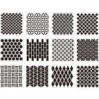 ราคา KIN 12 pcs Art Wall ใหม่ Layering Hollow Stencils ปั๊ม Scrapbooking ลายนูนภาพวาด Pre-drawinging ไม้บรรทัด Masking (48660802026)