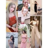 ราคา •• N E W I N •• 3123 (มี6สี) จั้มสูทสายเดี่ยวขายาว มีซิปหลัง ผ้าซีทรูอัดพลีท มีซับในอย่างดี ช่วงเอวด้านหน้ามีสม๊อค (3835340727)