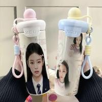 ราคา เจนนี่สาวเกาหลีน่ารักสแตนเลสลอยฟางกระติกน้ําร้อนถ้วยความจุขนาดใหญ่ถ้วยกาแฟแบบพกพาถ้วยนักเรียน bw5.16 (51811680735)