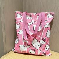 ราคา 2026 สไตล์ใหม่ Kitty Cat 2026 กระเป๋าผ้าใบน่ารัก Hello Kitty ความจุขนาดใหญ่กระเป๋าสะพายนักเรียนการ์ตูน Tote กระเป๋าหญิง20260606 (56861752267)