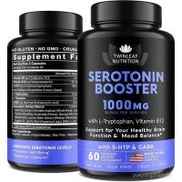 ราคา Serotonin Made in USA แมงกานีส Serotonin & Cortisol Manager Serotonin Booster สําหรับผู้หญิง B6 B12 L Theanine L Tryphan 60 แคปซูล (26144823592)