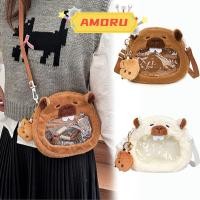 ราคา AMOR12U7 กระเป๋าเป้สะพายหลังเด็ก, กระเป๋าอาการปวด Capybara ซีทรู Capybara กระเป๋าเป้สะพายหลังตุ๊กตา, กระเป๋าสะพายการ์ตูน (49012018037)
