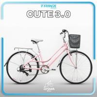 ราคา TRINX รุ่น CUTE3.0 (ปี2023) จักรยานแม่บ้าน ล้อ 26 นิ้ว เกียร์ 7 สปีด เฟรมอลูมิเนียม น้ำหนัก 14.5กก. (28465326913)