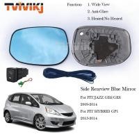 ราคา TVYVIKJ กระจกมองหลังด้านข้างด้านนอกเลนส์แก้วสีฟ้าสําหรับ HONDA FIT JAZZ GE6 GE8 FIT HYBIRD GP1 2009 2010 2011 2012 2013 2014 wing (55154391296)