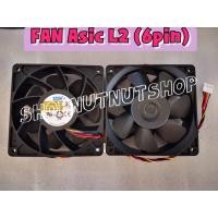 ราคา พร้อมส่ง พัดลม FAN Asic L2 หัวต่อ 6 พิน (สายไฟ 6 เส้น) (AVC:DBPJ1238B2G) 3.12A Fan 12 CM. (ของใหม่) (13790685999)