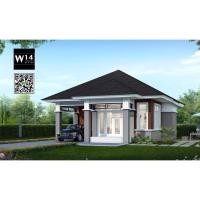 ราคา W-37 แบบบ้านสำเร็จรูป แบบบ้านชั้นเดียวขนาดเล็ก หลังคาปั้นหยา (41568921030)