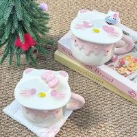 ราคา น่ารักคิตตี้ ไมล์ แก้วเซรามิกที่มีฝาปิดสาวที่มีมูลค่าสูงดื่มถ้วยของขวัญวันเกิดของที่ระลึก (49861737785)