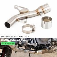 ราคา สำหรับ Kawasaki Z 900 Z900 Z900e 2017-2021 2020 รถจักรยานยนต์เหล็กกำจัดท่อไอเสียกลางลิงค์ท่อชุด (52951158710)