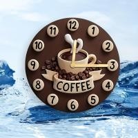 ราคา รอบไม้ถ้วยกาแฟแบนนาฬิกาแขวนตกแต่งที่เรียบง่ายเมล็ดกาแฟห้องนั่งเล่นห้องนอนตกแต่งห้อง (48562396433)