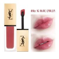 ราคา SALE⚡YSL YvessaintLaurent Tatouage Couture Mayye Satin 6 ml#No 16 Nude Emblemลิปสติกเนื้อแมทท์ชนิดลิควิดสูตรใหม่ล่าสุด (1767123384)
