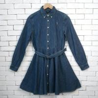 ราคา POLO RALPH LAUREN GIRLS BELTED COTTON DENIM SHIRTDRESS (49104789762)