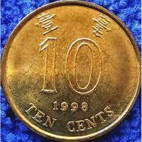 ราคา เหรียญ​หมุนเวียน​ ฮ่องกง Hong Kong 10 Cent, ใช้แล้ว, #1763 (12708585529)