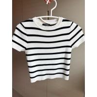 ราคา เสื้อไหมพรมแขนสั้นลายขวาง (26179886797)