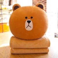 ราคา บราวน์น่ารักที่สุด หมอนผ้าห่มพองเพื่อนบราวน์เข้าใหม่งานห้าง (22820104214)