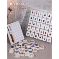 ราคา Influencer ขายร้อนเกาหลีเลื่อมอุปกรณ์แต่งเล็บกระพริบ Glitter สีขนาดใหญ่เลื่อมยาทาเล็บกาว Swatch สไตล์เกาหลี 2026 (43680569327)