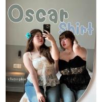 ราคา .(อก38-52)Oscar Shirt รุ่นออสก้า เสื้อสายเดี่ยวลูกไม้ไซส์ใหญ่ เสื้อสาวอวบ ไซส์ใหญ่ #Sh095 (27378188854)