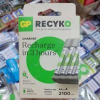 ราคา ชุดชาร์จ Gp Recyko พร้อม ถ่านAA Series 2100mah 4ก้อน ของแท้บริษัท (29127289087)