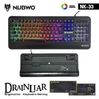 ราคา Nubwo NK-33 Drainliar คีย์บอร์ดไฟ 9 โหมด ปุ่มโดมสวิตช์ กดพร้อมกันได้ 19 ปุ่ม (7659468245)