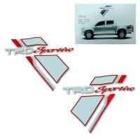 ราคา สติ๊กเกอร์ Sticker TRD Sportivo แปะข้างรถ สีเทา แดง (3483888704)