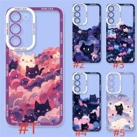 ราคา SAMSUNG สําหรับSamsung Galaxy Z Flipพับ 7 3 4 5 6 A17 A07 A05 A05S A15 A25 A35 A55 J8 4G 5G TH1 ใสเคสโทรศัพท์Star space cat (55611255388)