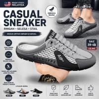 ราคา รองเท้าขับรถผู้ชาย Super Breathable Soft Mesh Half Slipon Casual Flat Slipon สบาย All Seasons Footwear (47354328415)