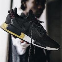 ราคา Adidas clover NMD_R1.V2 classic sneakers for men and women running shoes black brown FW5327 (18187088568)