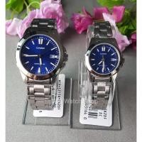 ราคา นาฬิกาคู่รัก Casio รุ่น MTP-1215A-2A2 , LTP-1215A-2A2 สายแสตนเลส หน้าปัดน้ำเงิน -ของแท้ 100% ประกันศูนย์ 1ปีเต็ม (5755805686)