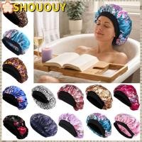 ราคา SHOUUY หมวกอาบน้ํา, ผ้าโพกศีรษะผมร่วงฝาครอบซาติน Sleep Bonnet, แฟชั่นยืดหยุ่นกว้างรูปแบบดอกไม้ Chemo หัวผมห่ออุปกรณ์เสริม (57512073613)