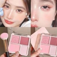 ราคา 4 In 1 Cheek Palette สําหรับแต่งตาและ Face Contouring สไตล์เกาหลี Long Lasting Beauty Palette อายแชโดว์ (53757399577)