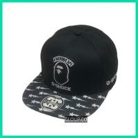 ราคา A BATHING APE X G-SHOCK SNAPBACK FLAT BRIM CAP (45358884057)