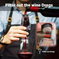 ราคา ชุดรินกรองกากไวน์ Wine Aerator Decanter อุปกรณ์ (แก้ว) ใช้สำหรับกรองและรินไวน์ พร้อมฐานวาง Decanter (21371483297)