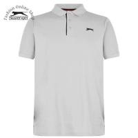 ราคา เสื้อยืดโปโลผู้ชาย Slazenger Plain ไซส์ยุโรป (สี Light Granite) (47054184782)