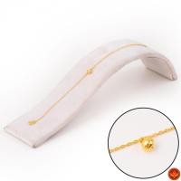 ราคา LSW สร้อยข้อมือทองคำแท้ 1 กรัม ลายโซ่ทุบห้อยกลางประคำก BA-227 (18912387123)