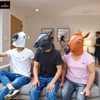 ราคา 1 ชิ้นสัตว์ Horse Terror หน้ากาก DIY ตกแต่งหัวม้าหน้ากากคอสเพลย์เครื่องแต่งกายตลกฮาโลวีนหมวก (53261787208)