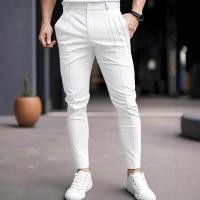 ราคา ยุโรปอเมริกันผู้ชายฤดูใบไม้ร่วงฤดูหนาวกางเกงลําลองตรงแสงธุรกิจสีทึบกางเกงสูทส่งออก (42980463045)