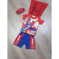 ราคา ชุดเสื้อยืดสไปเดอร์แมนพร้อมผ้าพันคอและหน้ากากเด็กผู้ชาย (27022499819)