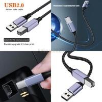 ราคา สายเครื่องพิมพ์ USB 2.0 ถึง USB B ขนาดกะทัดรัดสําหรับเครื่องพิมพ์และถ่ายโอนข้อมูลชายกับชายสแกนเนอร์สายเครื่องพิมพ์ความเร็วสูงสําหรับ HP Canon Epson Dell Lexmark (42468699281)