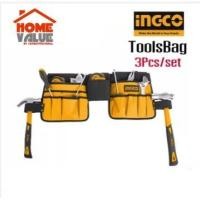ราคา INGCO กระเป๋าผ้าใส่เครื่องมือช่าง กระเป๋าช่าง 2 ช่อง รุ่น HTBP02031 3Pcs/Set กระเป๋าช่างแบบคาดเอว เข็มขัดช่างแบบกระเป๋า (8675329783)