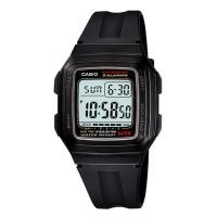 ราคา Casio Standard Digital นาฬิกาข้อมือผู้ชาย สายเรซิ่น รุ่น F-201,F-201WA,F-201WA-1A - สีดำ (1675860696)