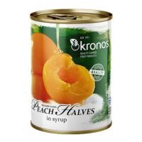 ราคา โครนอส ลูกพีชในน้ำเชื่อม 820 กรัม - Peach Halves 820g Kronos brand (18211974162)