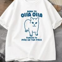 ราคา เสื้อยืด Born To OIIA Spinning Cat ลายสัตว์สุดฮา สไตล์เรโทร 90s เสื้อยืดแขนสั้นสำหรับผู้หญิง ลายกราฟิกฮาราจูกุ สตรีทแวร์ (55709997150)