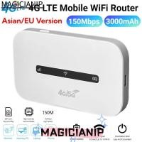 ราคา MAGICIANIP Pocket WiFi Router, Universal Sim Card 150Mbps 4G LTE Hotspot Router, แบบพกพา 3000mAh Mini Pocket Mobile Hotspot Travel Online (56560648286)