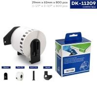 ราคา ใช้งานร่วมกับ DK-11209 62mmx29mm 800 ป้ายสติกเกอร์กระดาษความร้อน DK 11209 DK 1209 Dk1209 สําหรับ Brother Label Printer QL-500, QL-810-570, QL-700W, QL-720W, QL-810 (26511597371)