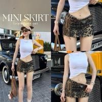 ราคา APSHOP Mini Skirt กระโปรงยีนส์ลายเสือ เอวต่ำขนาดm เอวต่ำ30 (26024709607)