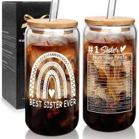 ราคา ของขวัญวันเกิด Mason Life Sister, Best Sister Ever, ของขวัญจากน้องสาว, พี่, แก้วกระป๋อง 18Oz พร้อมฝาปิดและหลอด, กาแฟเย็นน่ารัก, ของขวัญวันเกิดน้องสาวสําหรับผู้หญิง (57011475803)